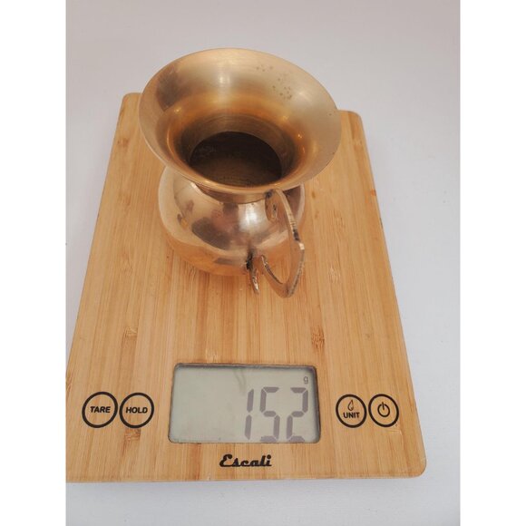 vintage brass vase - vintage brass vase - brass vase with handle - vintage brass - Picture 10 of 10